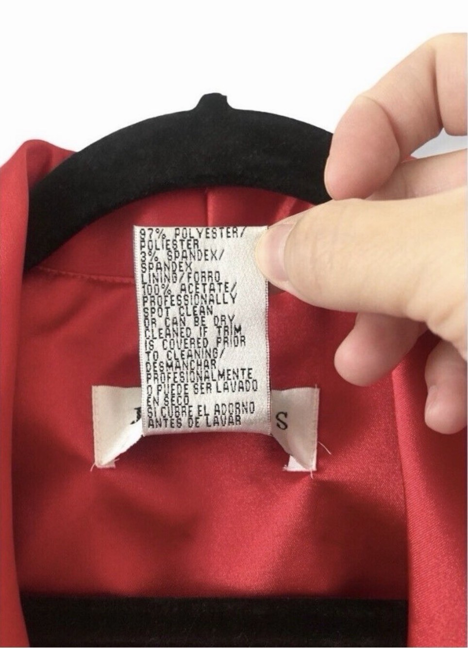 JR Nites By Caliendo Vintage 90s Holiday Red Satin Blazer Jacket Size 12