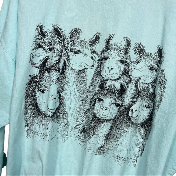 1989 “Dream” Alpaca faces Sweater The Shirt Stop Sisters Oregon Sz Large