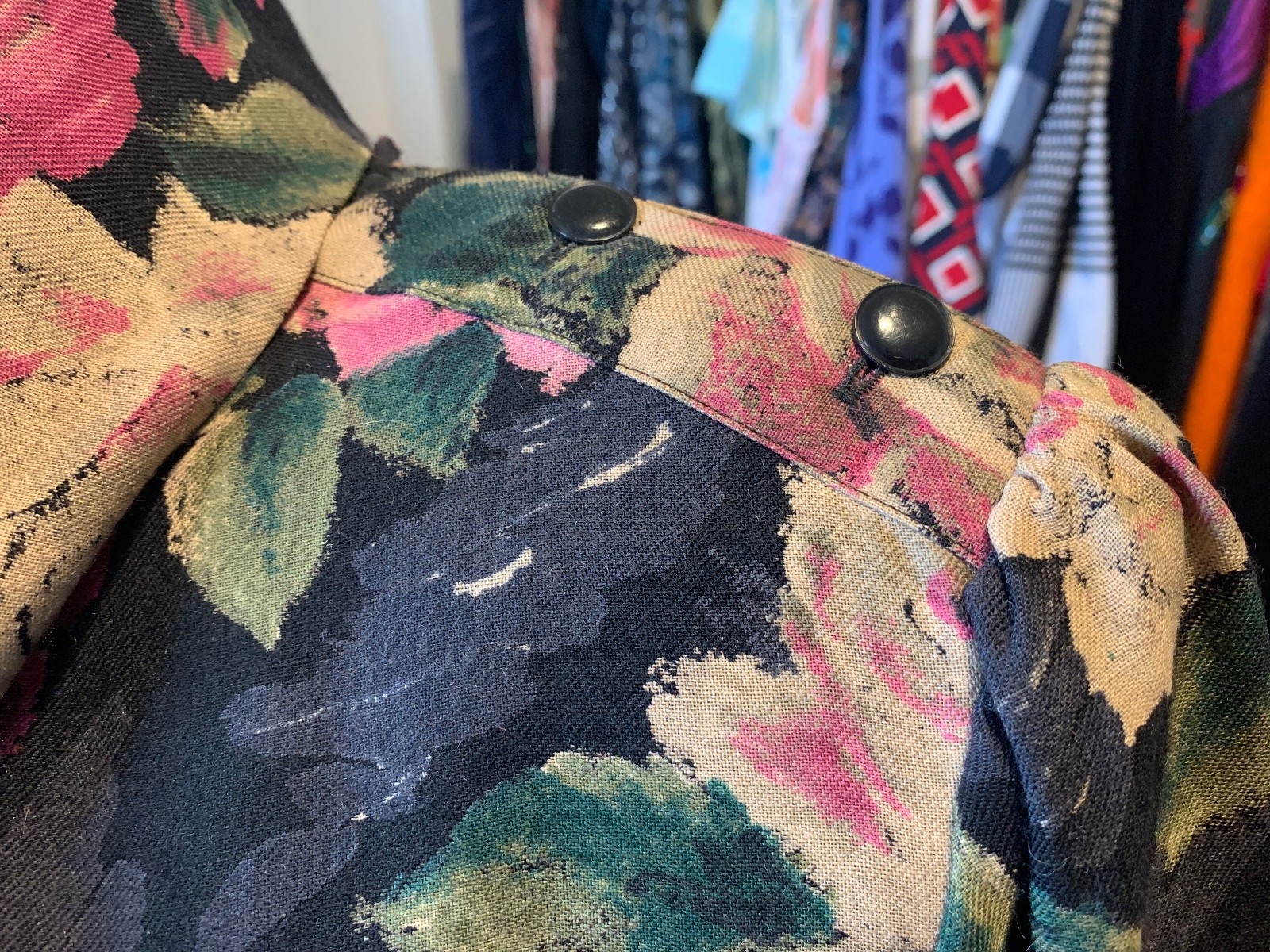 *VINTAGE* 1970s EMANUEL UNGARO Floral Print Dress – Size 46 EU (12 US)