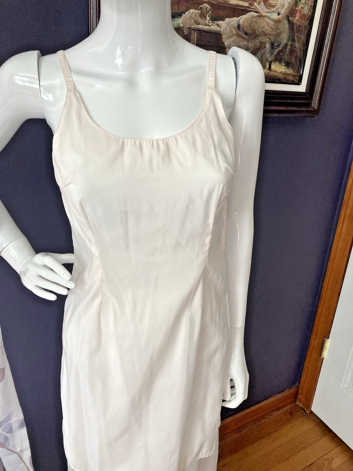 Vintage 1950s American Maid Pinup Slip DACRON/POLY SIDE ZIP 32