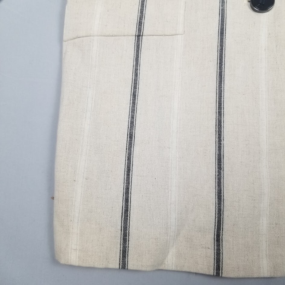 Vtg Leslie Fay Suit Blazer Size 10 Cotton Linen Blend 80s Career Cottage Retro