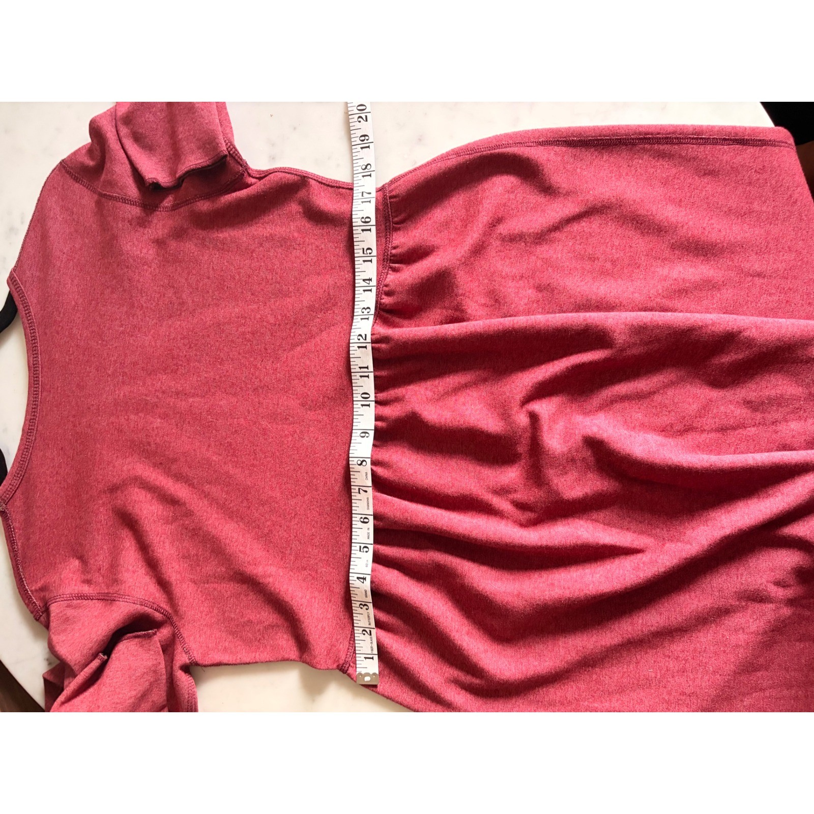 Vermont Country Store Comfort Knit Reversible Dress Burgundy Green Sz XS