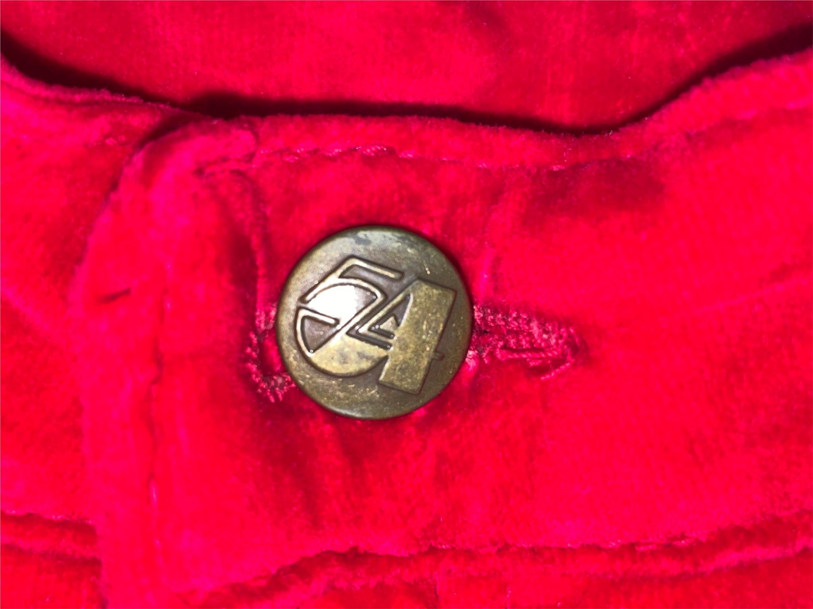 VTG 70S 80S WOMENS 25 X 32 STUDIO 54 DISCO RETRO RED VELOUR FASHION JEANS PANTS