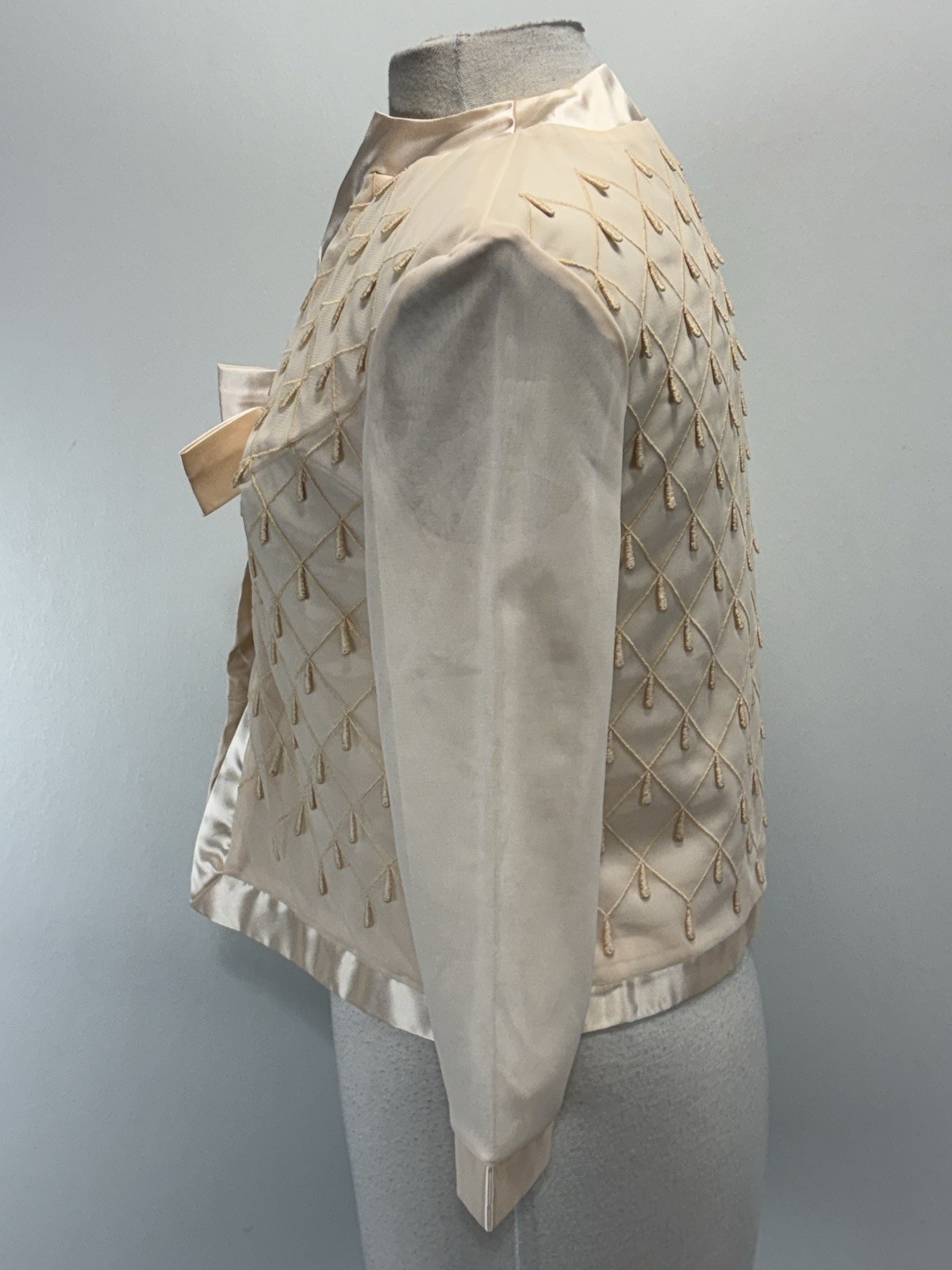Vtg Couture Internationale By Norman Hartnell 2 Pc Peignoir Gown Jacket 32 60s
