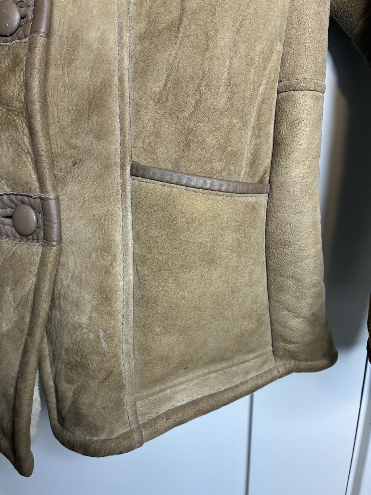 Vintage Homestead Genuine Shearling Coat Made In New Zealand Women’s 14