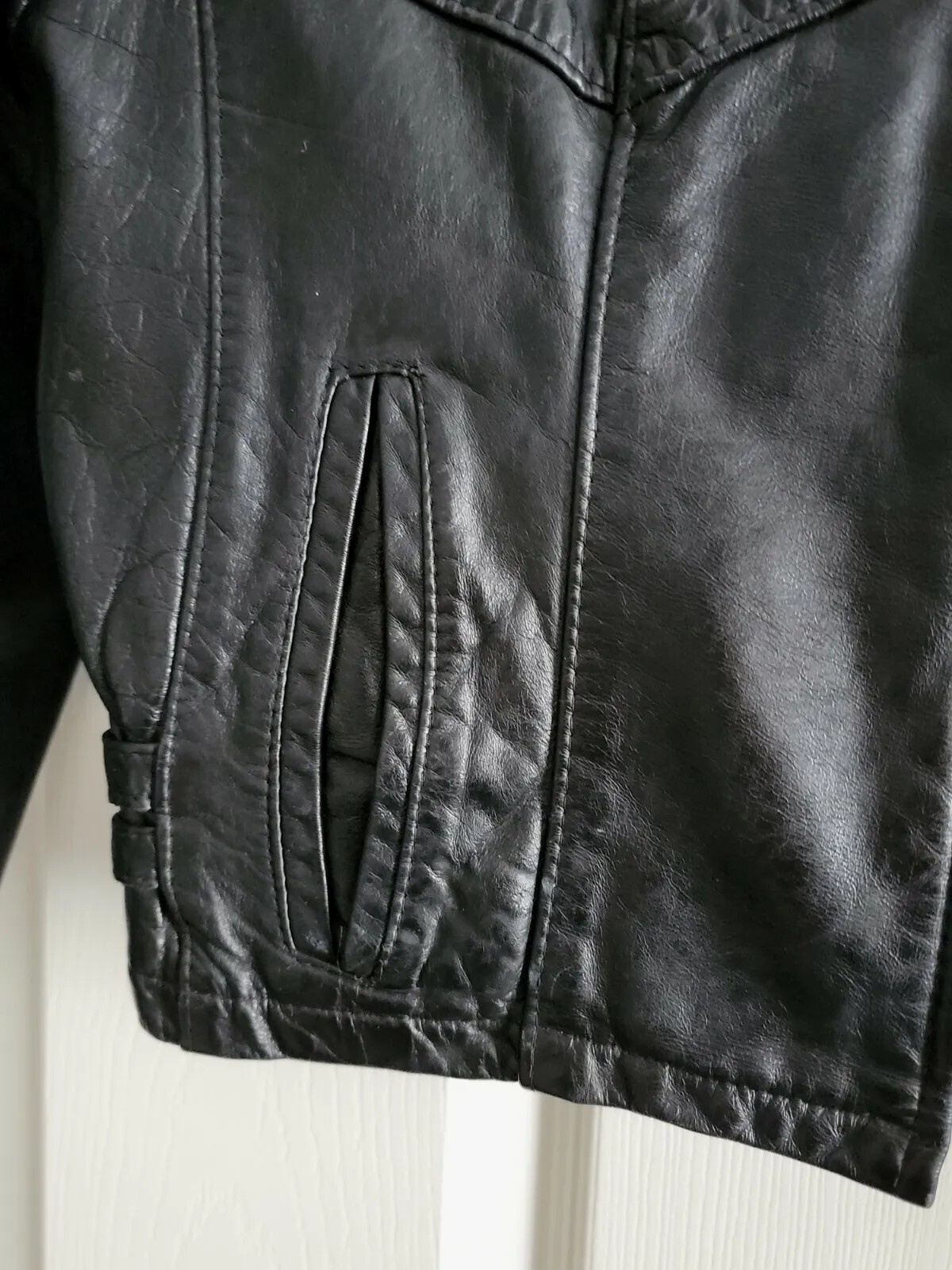 1980 Soft Leather M 38 Black Cafe Racer Clean Rare Lightweight Jacket 38X21 Vtg