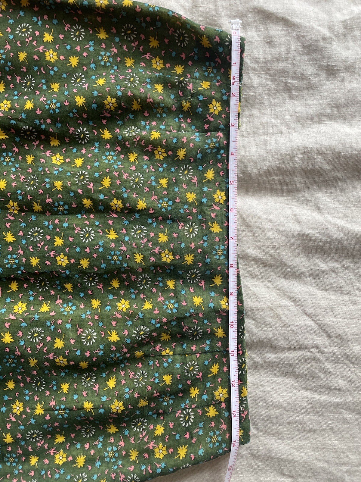 Vintage 60s “Century Of Boston” Wool Boho Groovy Printed Midi Skirt S/M