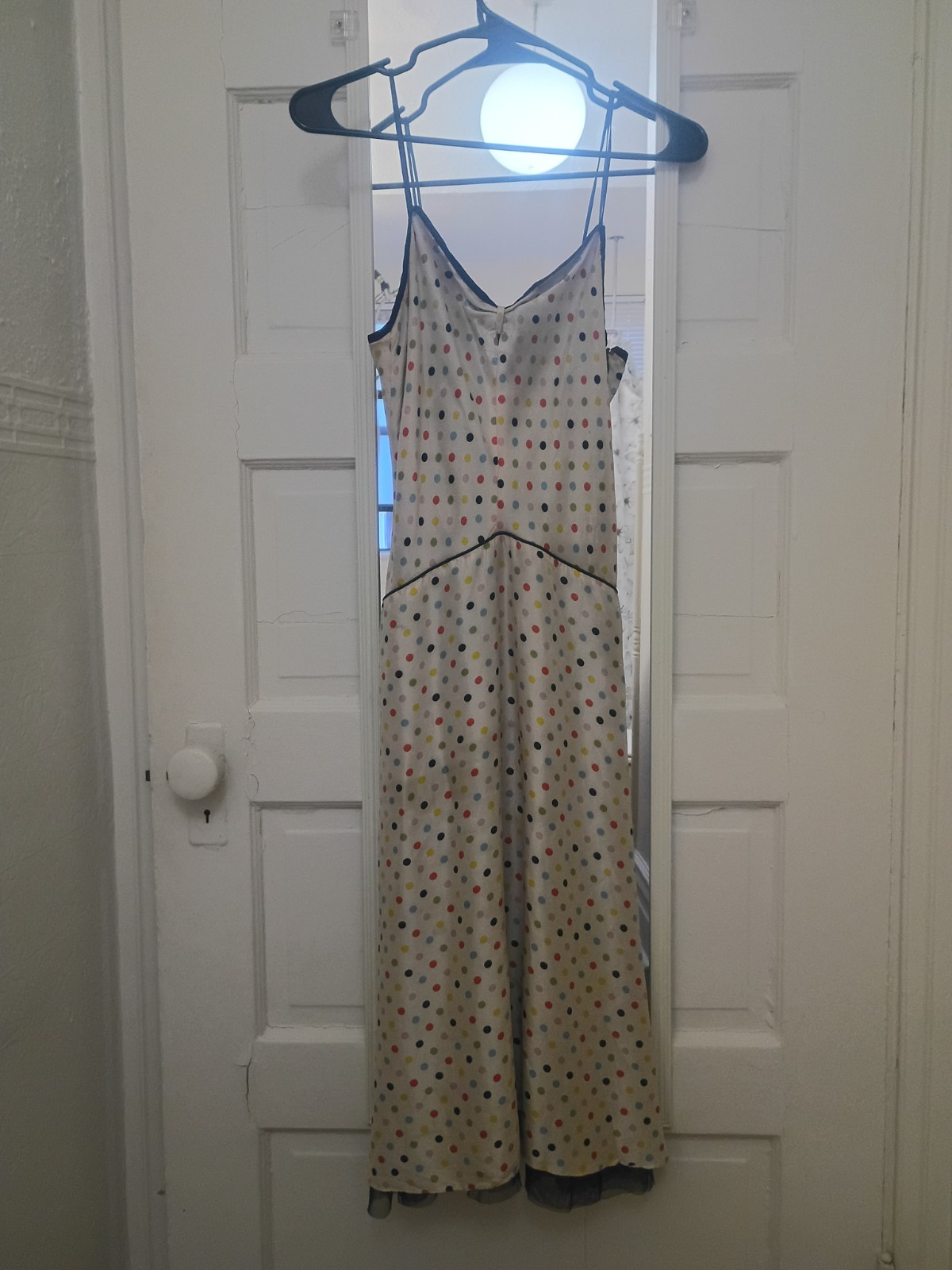 Vintage Dress Pamela Brown Size 4, Beige With Polkadots