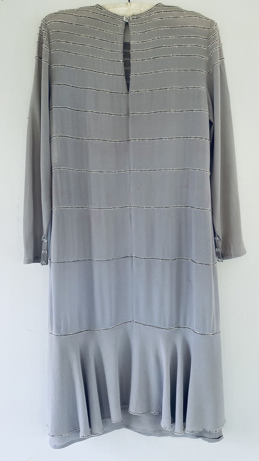 Chloe Vintage 1980 Documented Beaded Silk Whimsigoth Fairy Core Dress