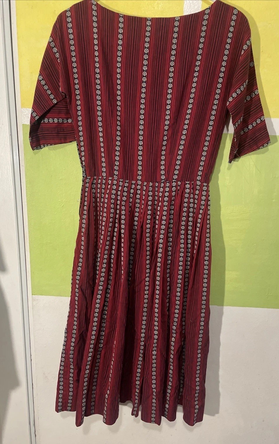 Vintage 1960s Toni Todd Cotton Day Dress Midcentury 60s