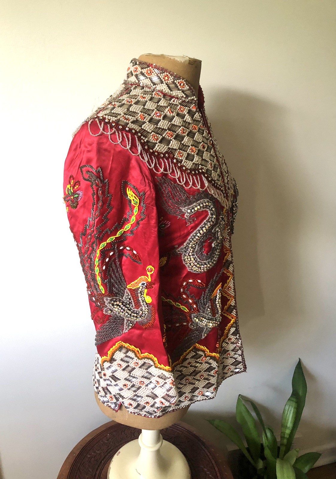 1950’s Heavily Beaded Chinese Dragon & Phoenix Jacket