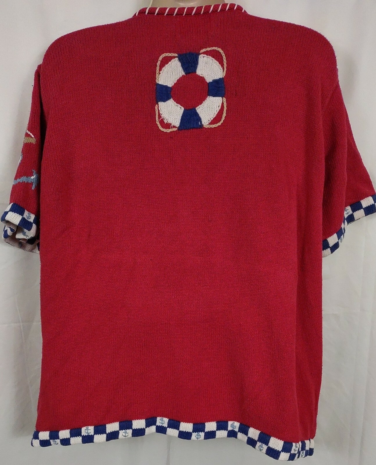 Ocean Sea Theme The Quacker Factory Knitted Vintage Sweater Women’s Size Medium