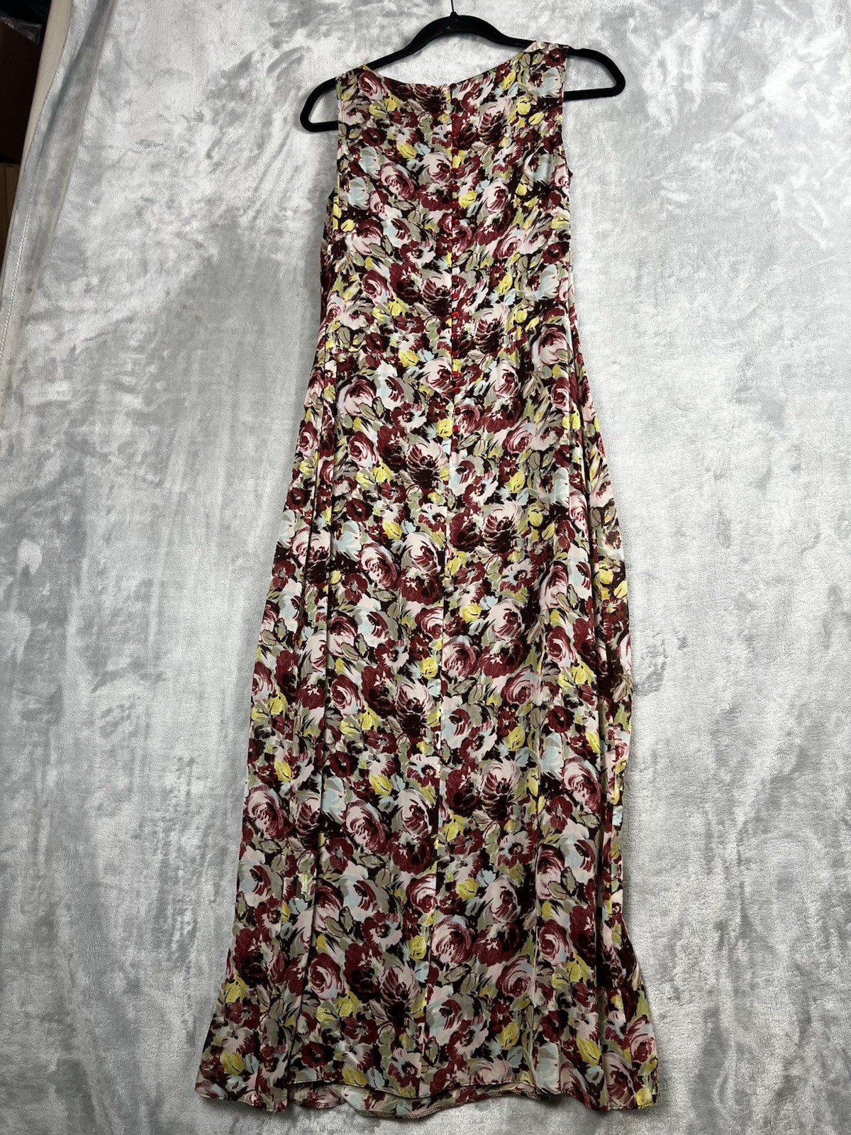 Vintage 80s CACHAREL Dress Max Sleeveless Floral Print Cotton Size 6/38