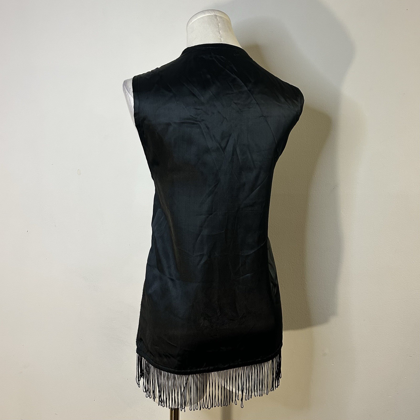 90s Kaktus Wool Fringe Vest Whimsigoth Hippie Phoebe Buffay 41 Inch Bust