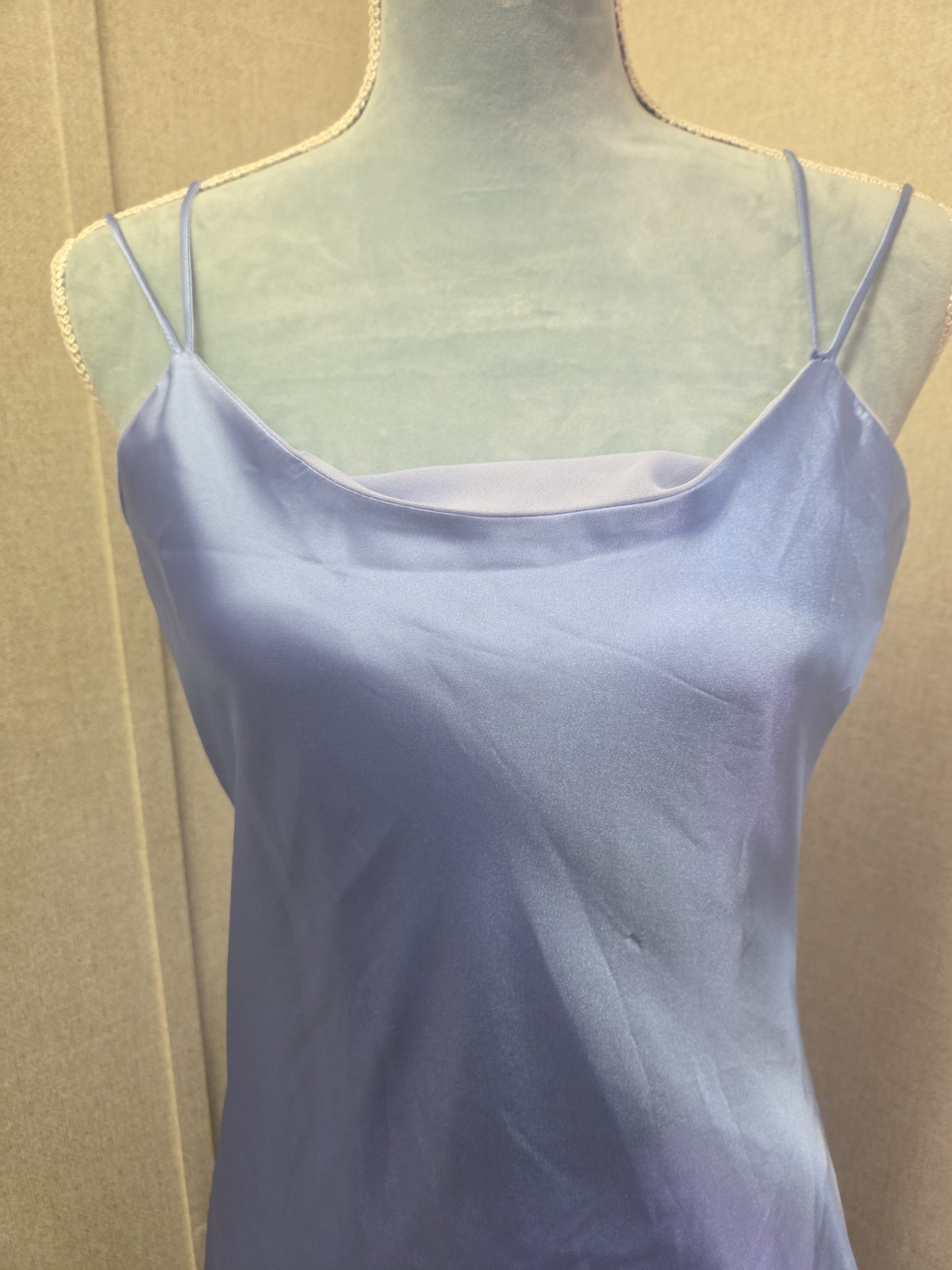 Teeze Me Y2K Slip Dress 11/12 Blue Spaghetti strap Dbl Layered