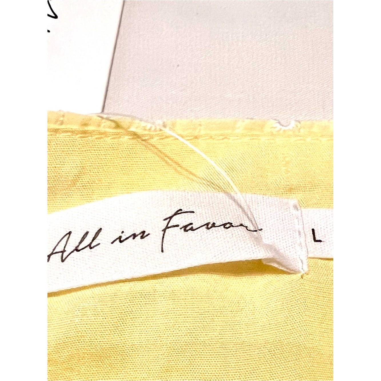 All in Favor Yellow Eyelet Lace-Up Peplum Cottagecore Cami Top-Size Large