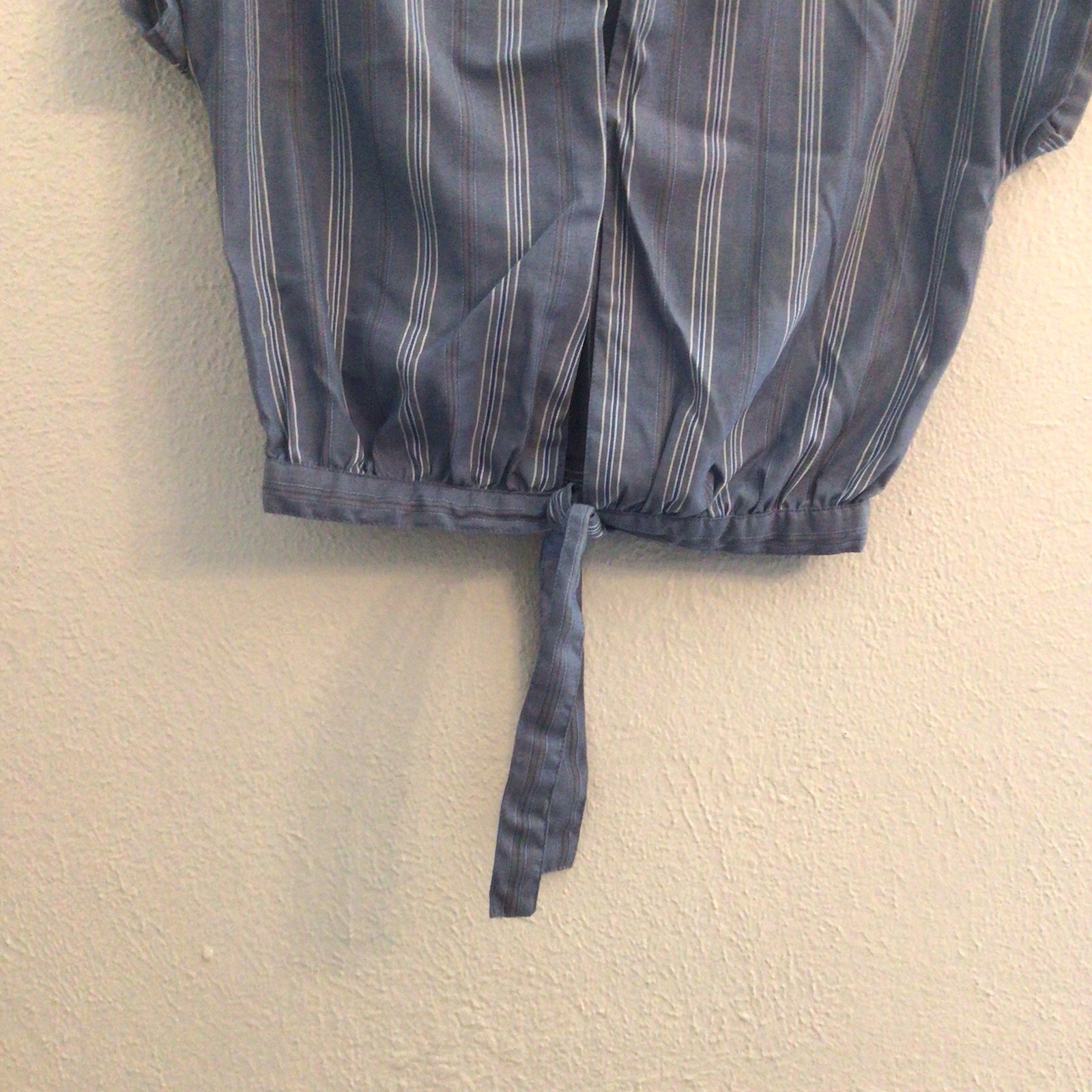 Vintage Blue/ White/stripped Yvette Jennet Shirt Size S
