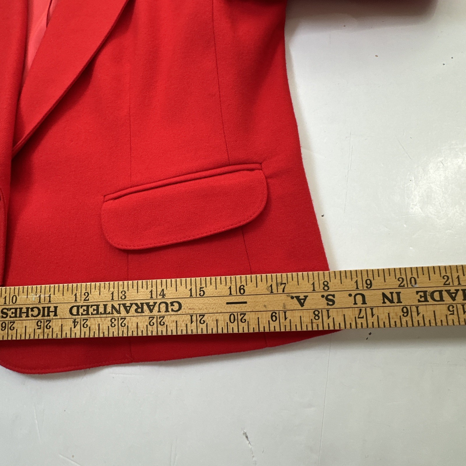Vtg Pendleton Wool Blazer Jacket Womens Red Lined USA Sz- 12 Petite #750