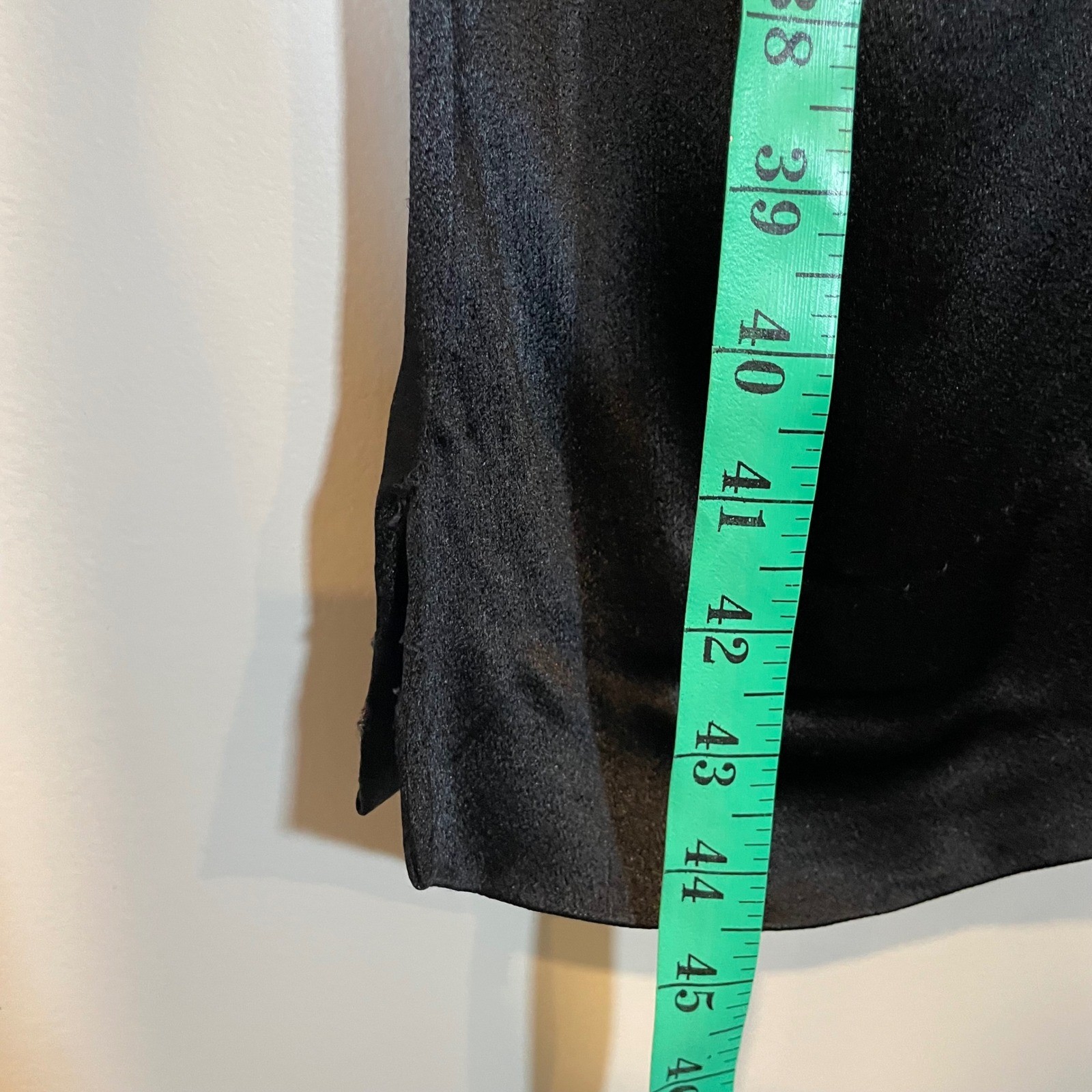 Vintage Justin McCarty Dallas Black Satin Cocktail Dress XS Bow Detail 50s READ