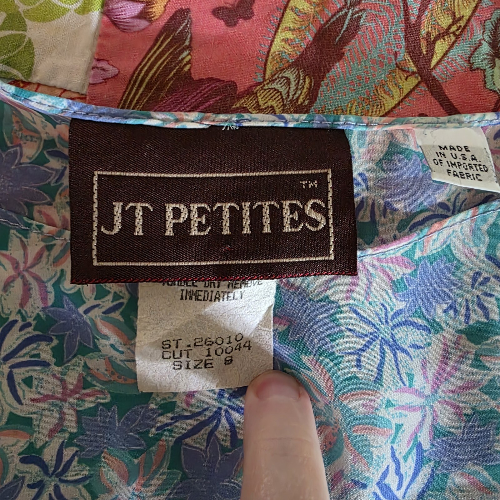 ​Vtg 80s Peplum Blue Floral Wrap Dress Puff Sleeve Ruffles Cottagecore S M USA