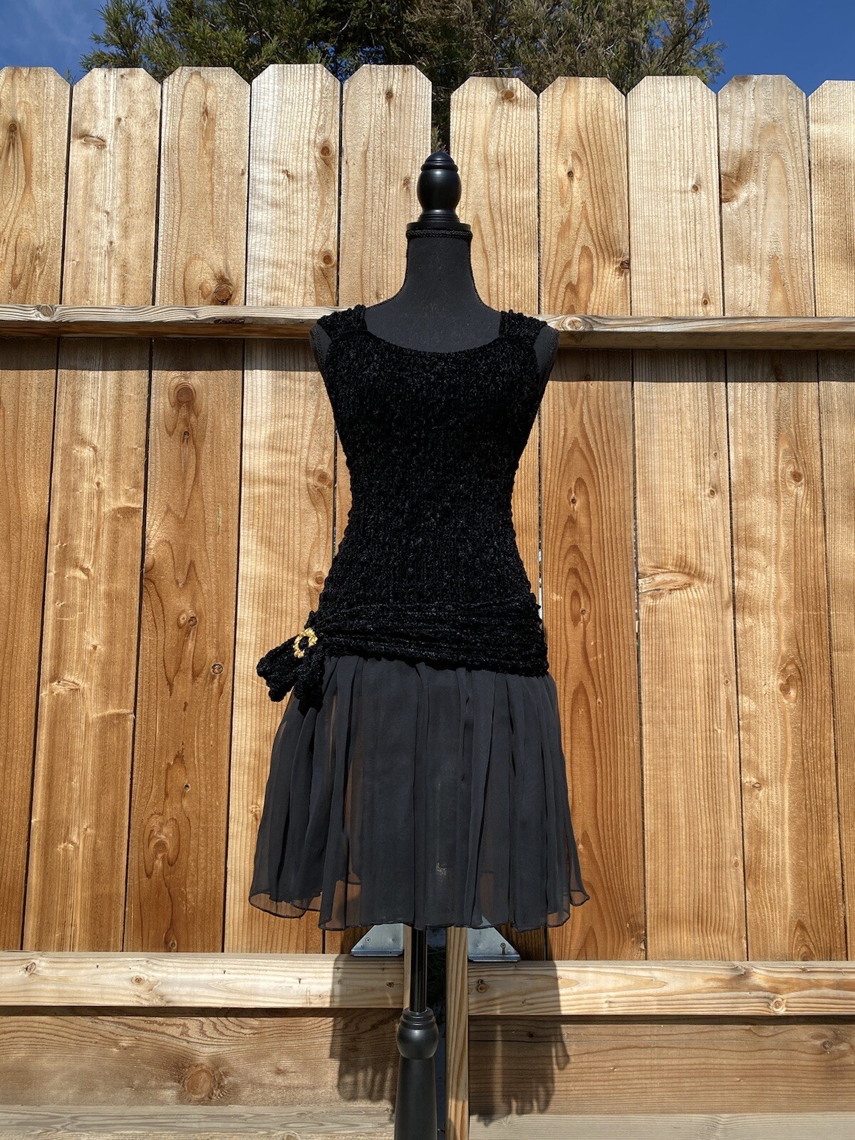 vintage isabel martin paris black velvet puckered backless 80s dress