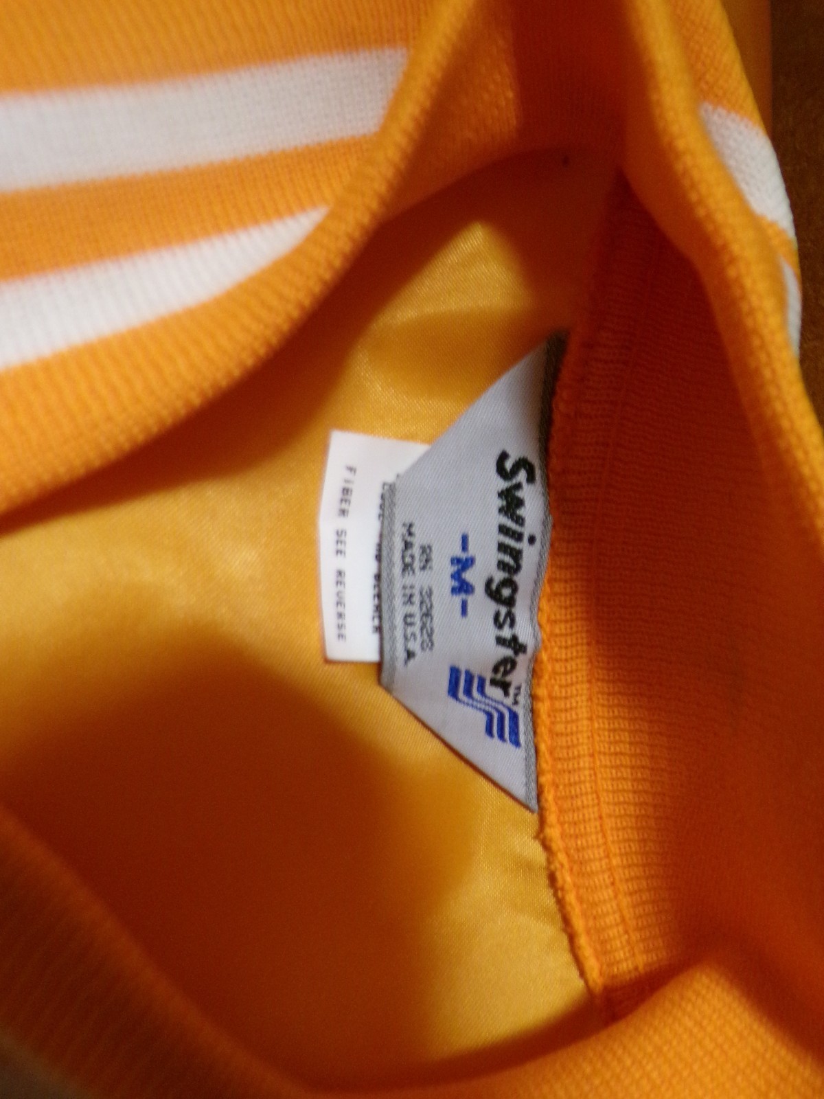 Vintage SWINGSTER Orange Nylon Jacket 34-44″ Waist Size Med.