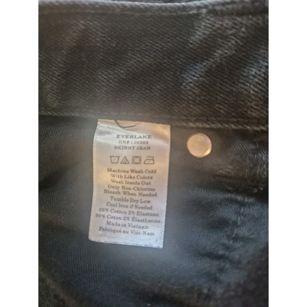 Everlane The Curvy High-Rise Skinny Jeans Womens 34×34 Black Denim