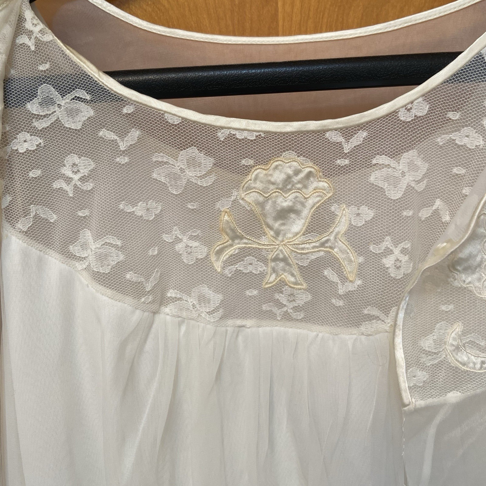 Vintage Sears Nightgown & Sheer Robe Long Size Small 28/30 Bridal Slip Dress