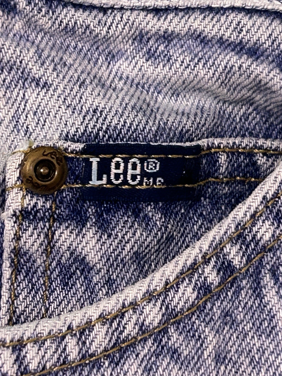 Vintage 80s 90s Stone Washed High Waisted Tapered Leg Lee Mom Jeans 16 18 Womens