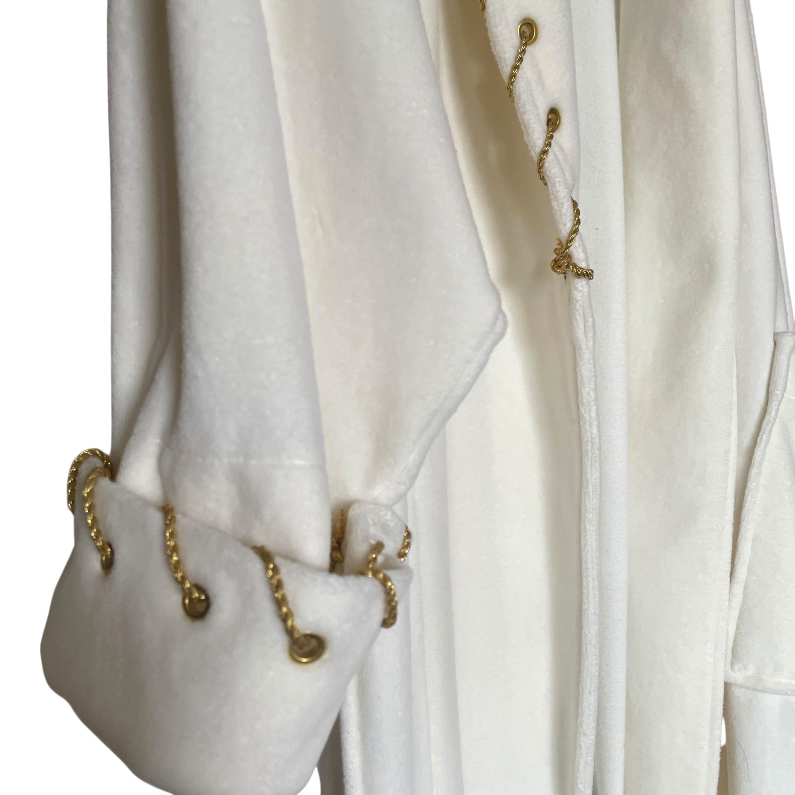 Made Exclusively For BLOOMINGDALE’S Size Medium Ivory Gold VINTAGE Long Robe USA