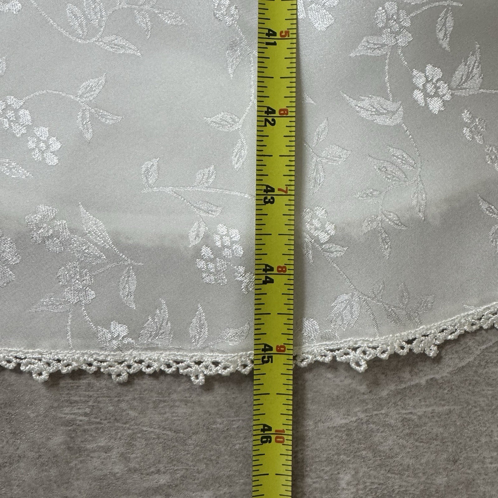 VTG AVON Nightgown Sleeveless Long White Lace Floral Pattern S