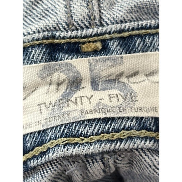 We the Free Vintage Distressed Denim Overalls, Size 25