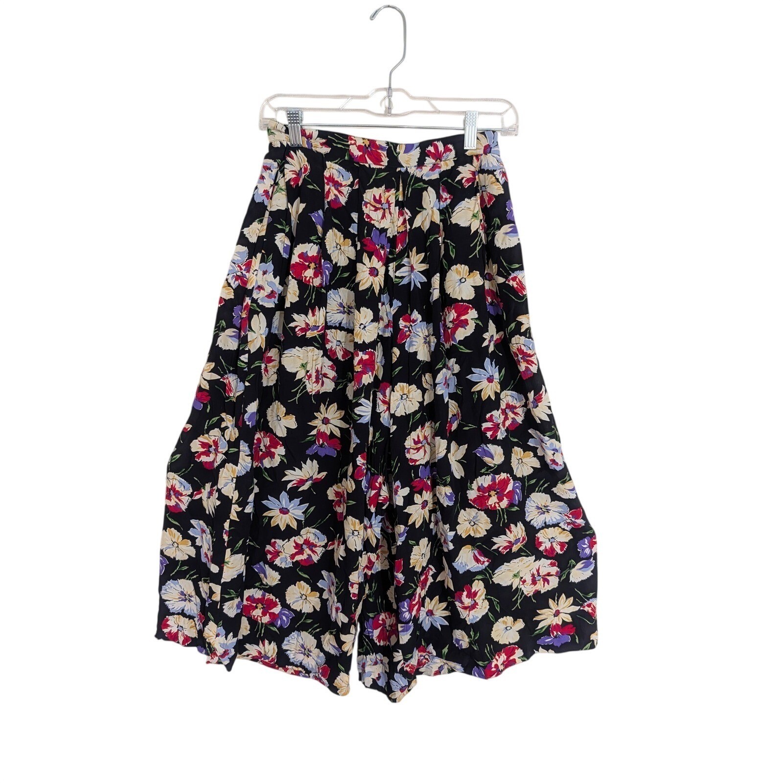 Liz Claiborne Vintage 80s Floral Gaucho Pants Petite 6 Cottagecore Boho