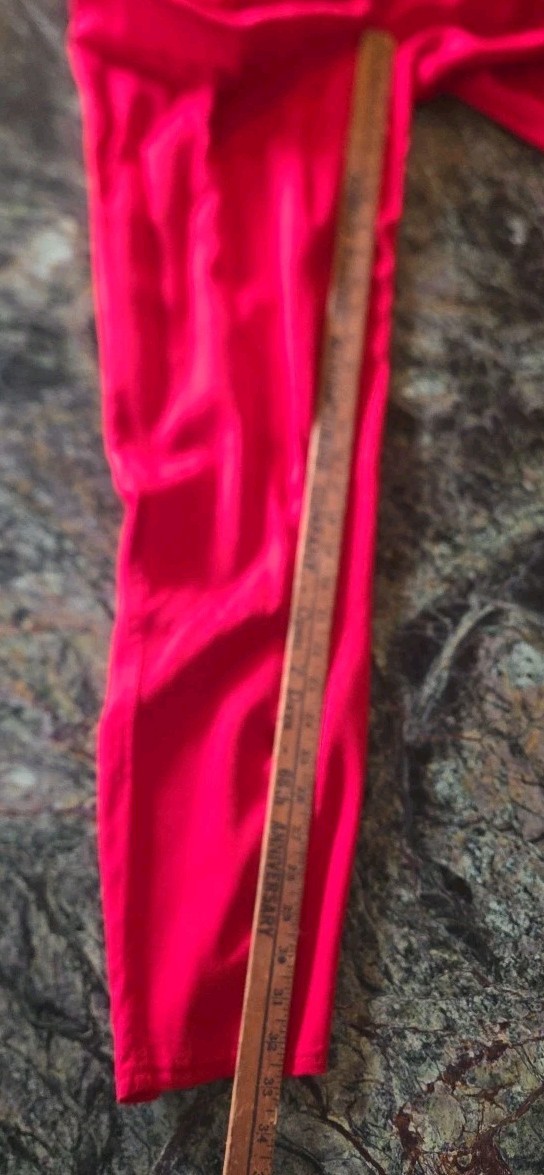 Vtg 80’S IIF Red Glam Pantsuit Sz 10 Mini Cape Jacket & Pants Statement Emblshd