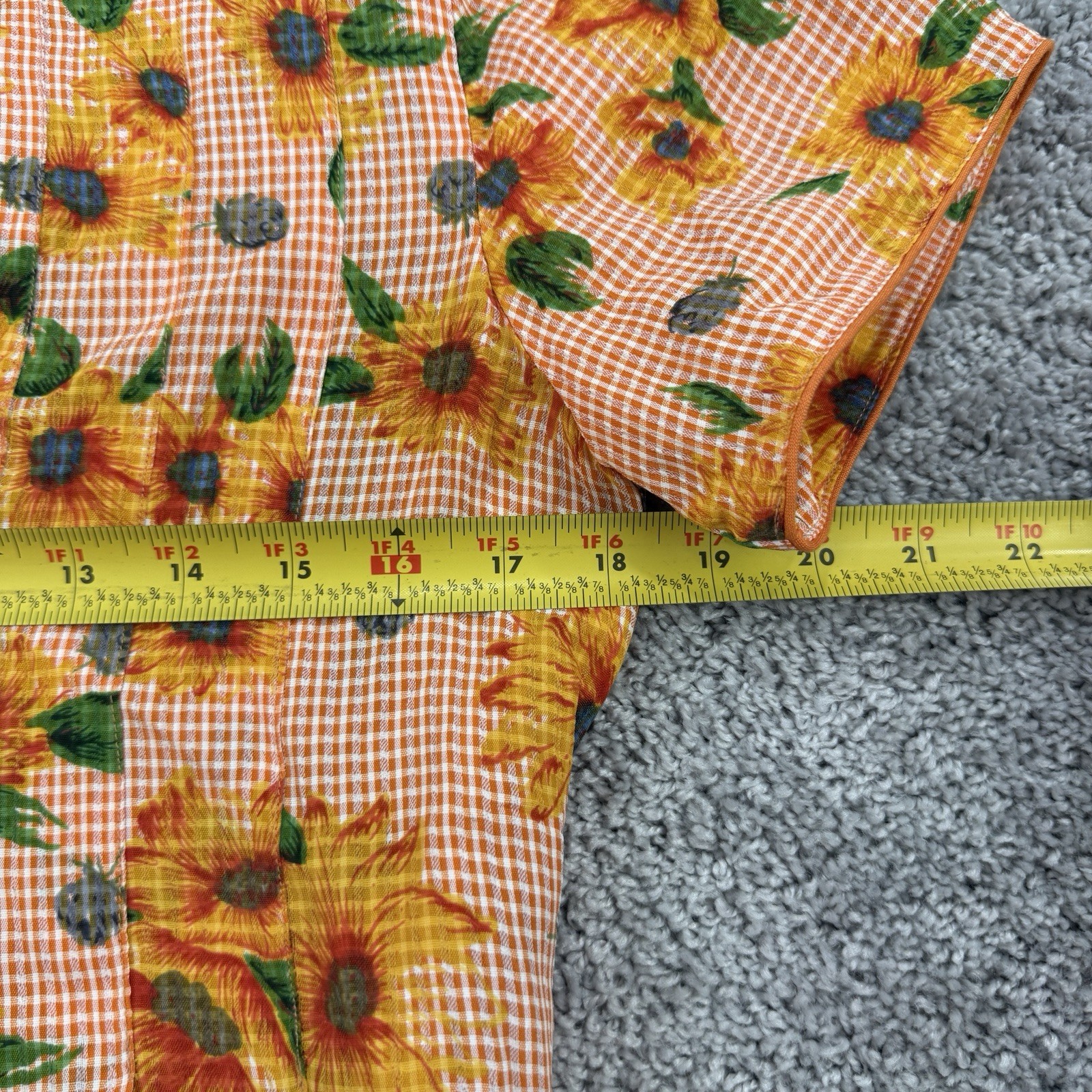 VTG Sarah Elizabeth Dress Women’s 4 Sunflower Cottagecore Prairie Peasant Midi