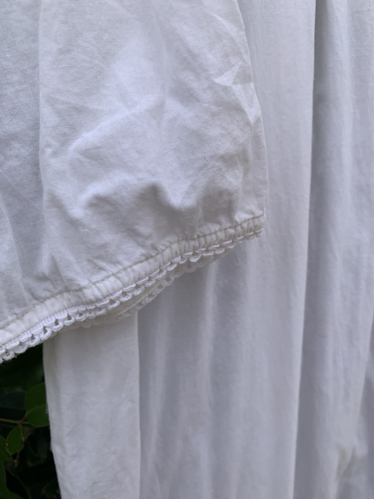 Vintage French Country Nightie Romantic Antique Style Cotton Night Shirt