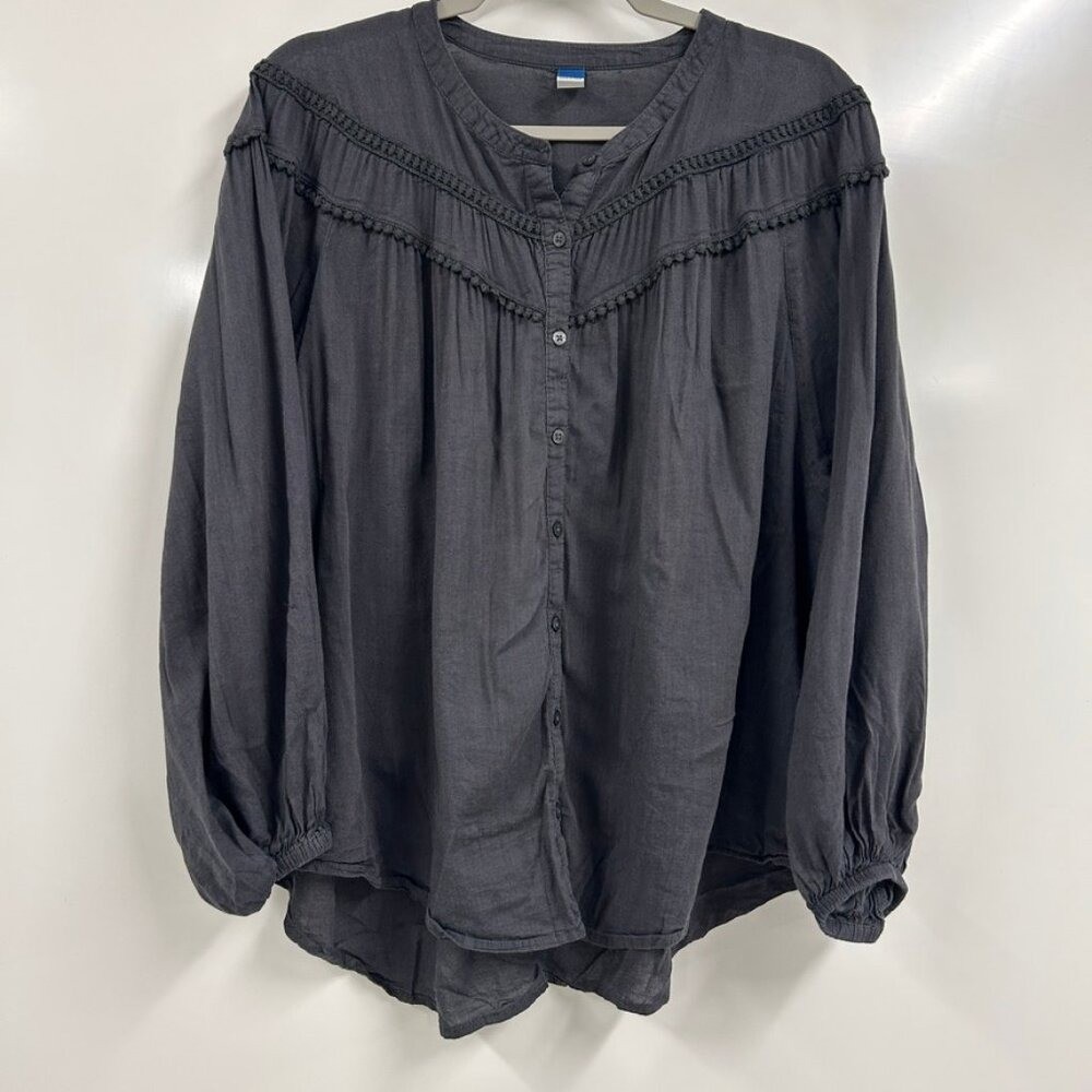 XL Old Navy Boho Peasant Blouse Ren Fair Cottagecore Romantic Flowy