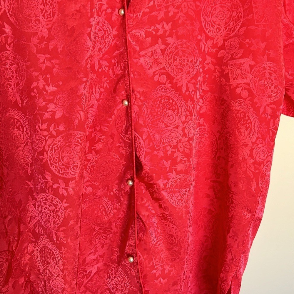 Vintage Victoria’s Secret Gold Label Nightie and Kimono Style Robe Set – Red