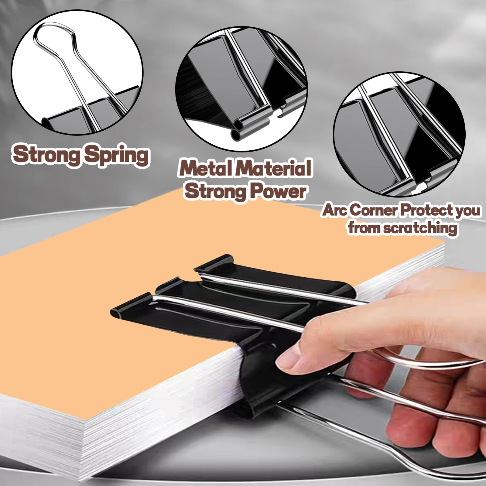 3 Inch Jumbo Binder Clips 36 Pack Heavy Duty Paper Clamps Office Home Supplies B