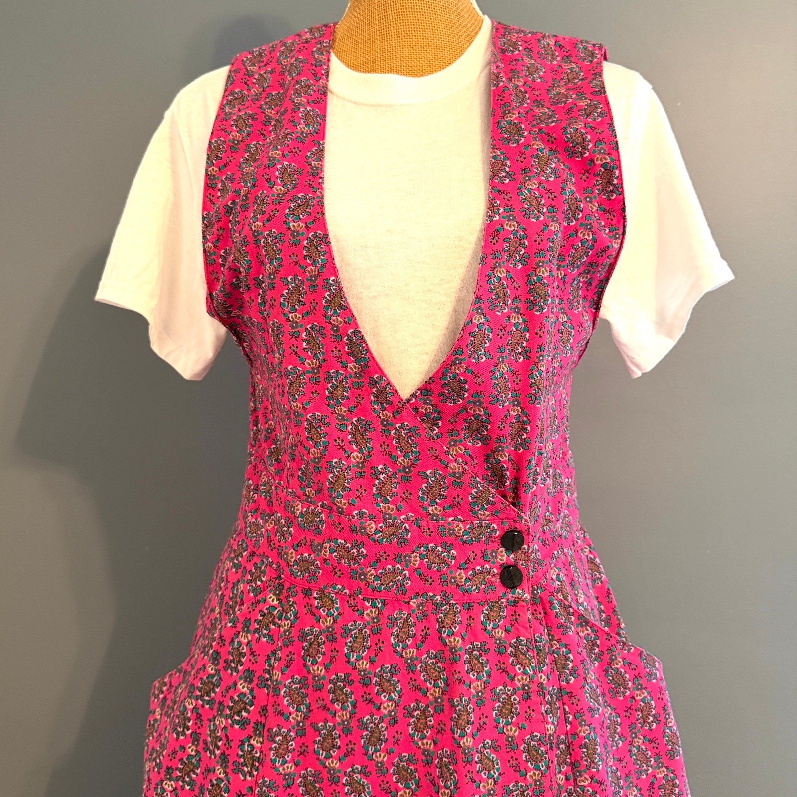 VTG Cambridge Dry Goods Wrap Maxi Dress 90s Granny Core Festival Cotton SIZE 8