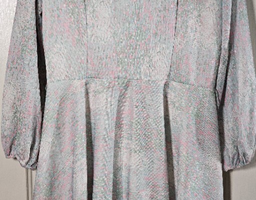 VTG Minerva Fashions Dress Women’s M/L Pastel Pink Green Floral Career Witchcore