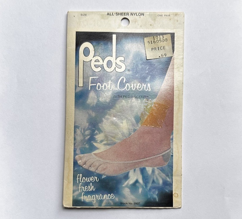 Vtg Peds Sheer Nylon Foot Covers Style 2907 With Ped-I-Scent Fits Shoe Sz 7-8.5