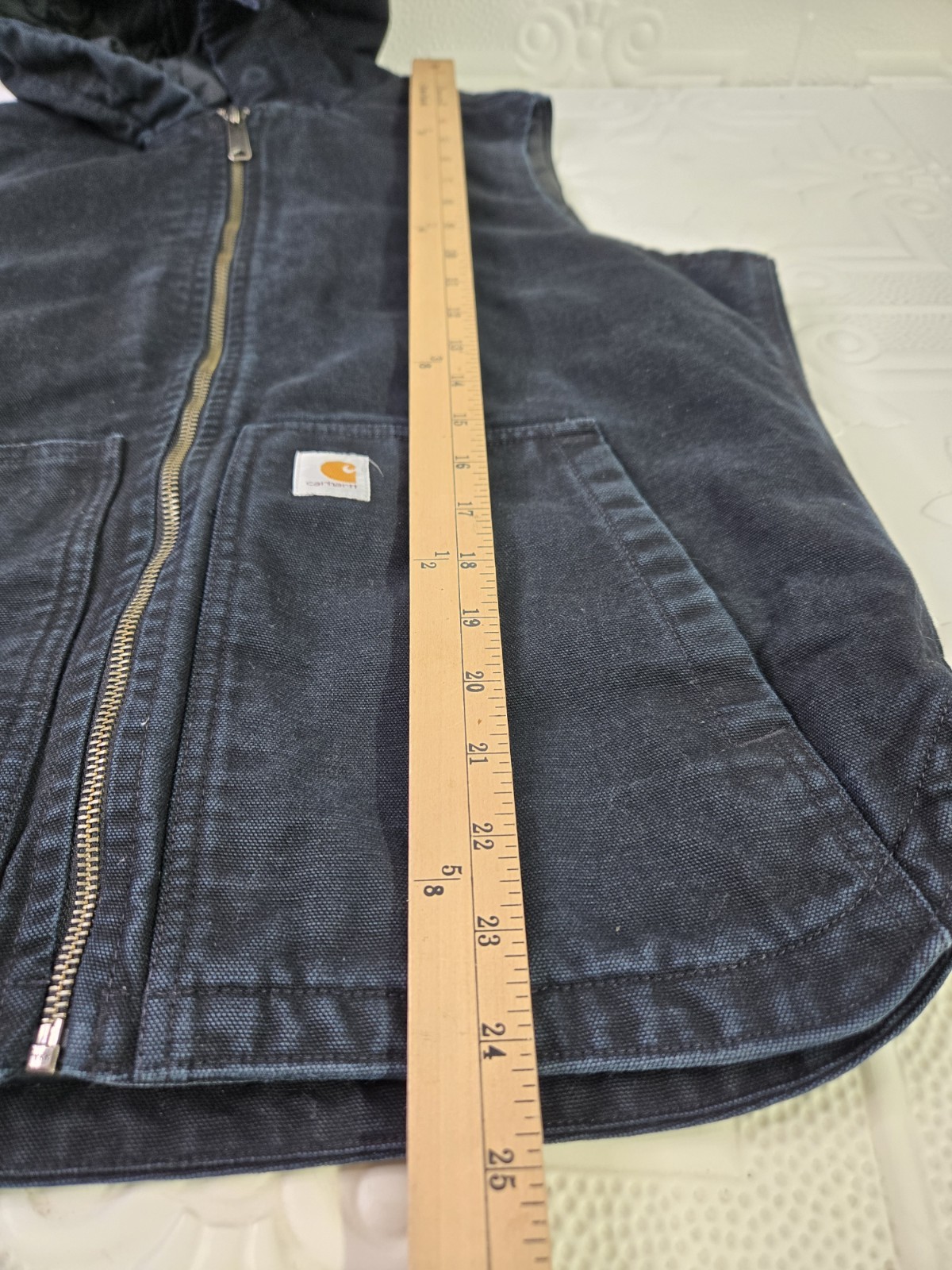 Carhartt Black Duck Canvas Hooded Vest Workwear 104026 Women’s Size M 8-10
