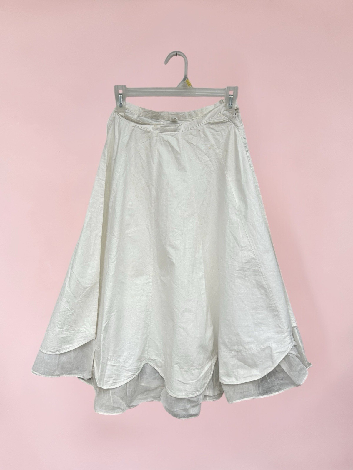 Vtg 1950s Skirt Artemis Brand Ruffle Hem Semi Sheer Tulip Full Circle Skirt 24”w