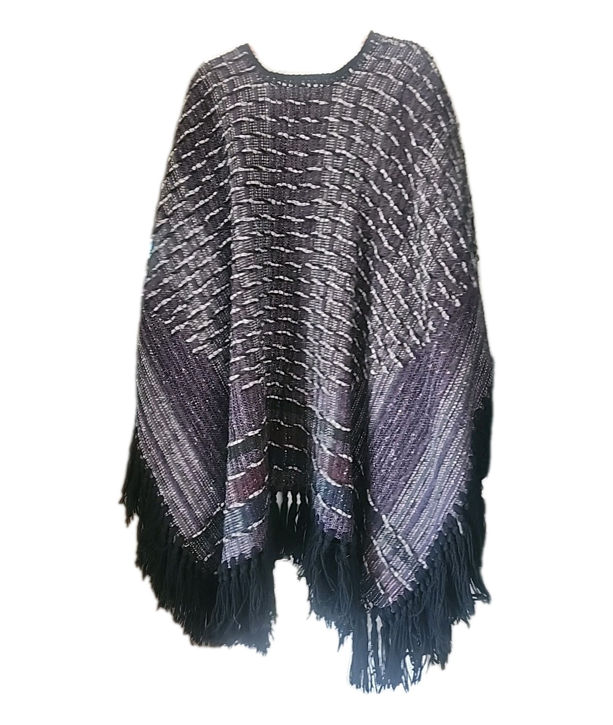 Vintage Ireland Studio Donegal Hand Woven Wool Wrap/Poncho/Blanket OS Gorgeous!
