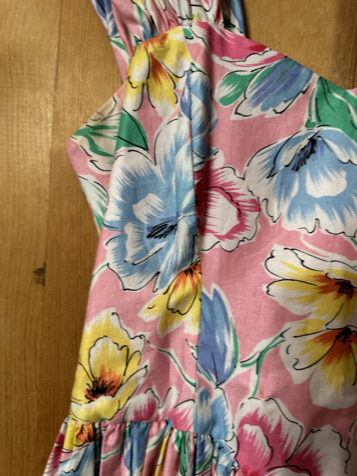 VTG Women’s Floral Midi Dress XS/S Bust 33” (flaws) Easter & Summer/Spring