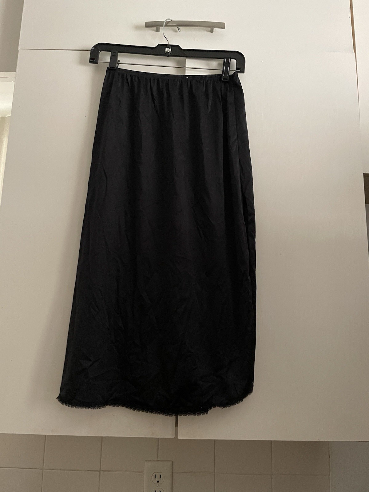 Vanity Fair, Long Slip, Black, Small