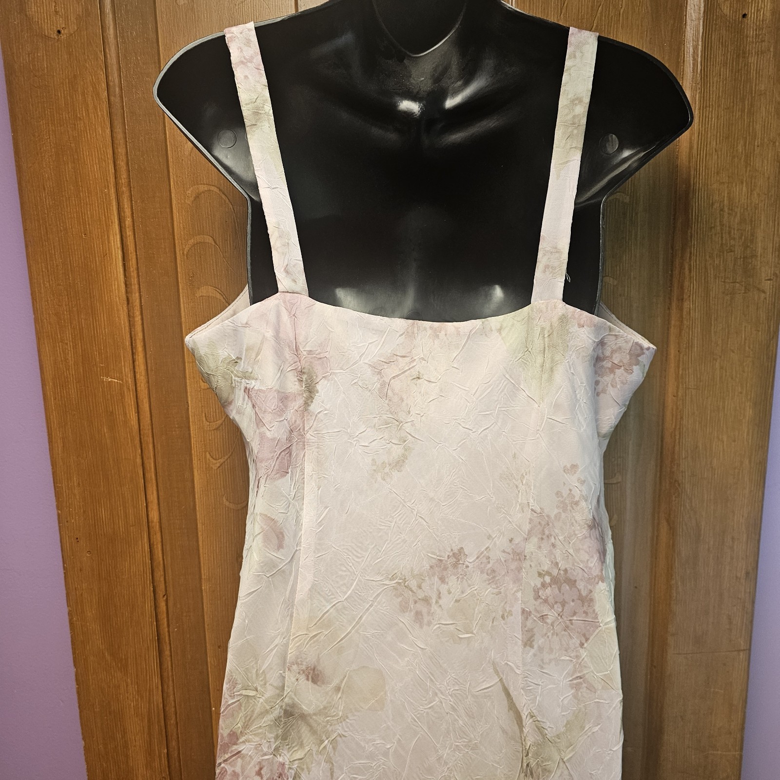 VTG 90s Y2K Fairy Floral Dress R&M Richards Pale Pink Chiffon Appx Sz L Coquette