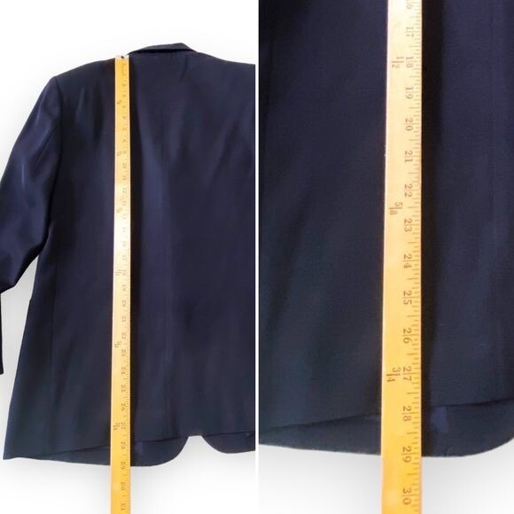 Vintage Et Vous (Paris) Navy Blue Wool Jacket, Size Unisex S, From 90s
