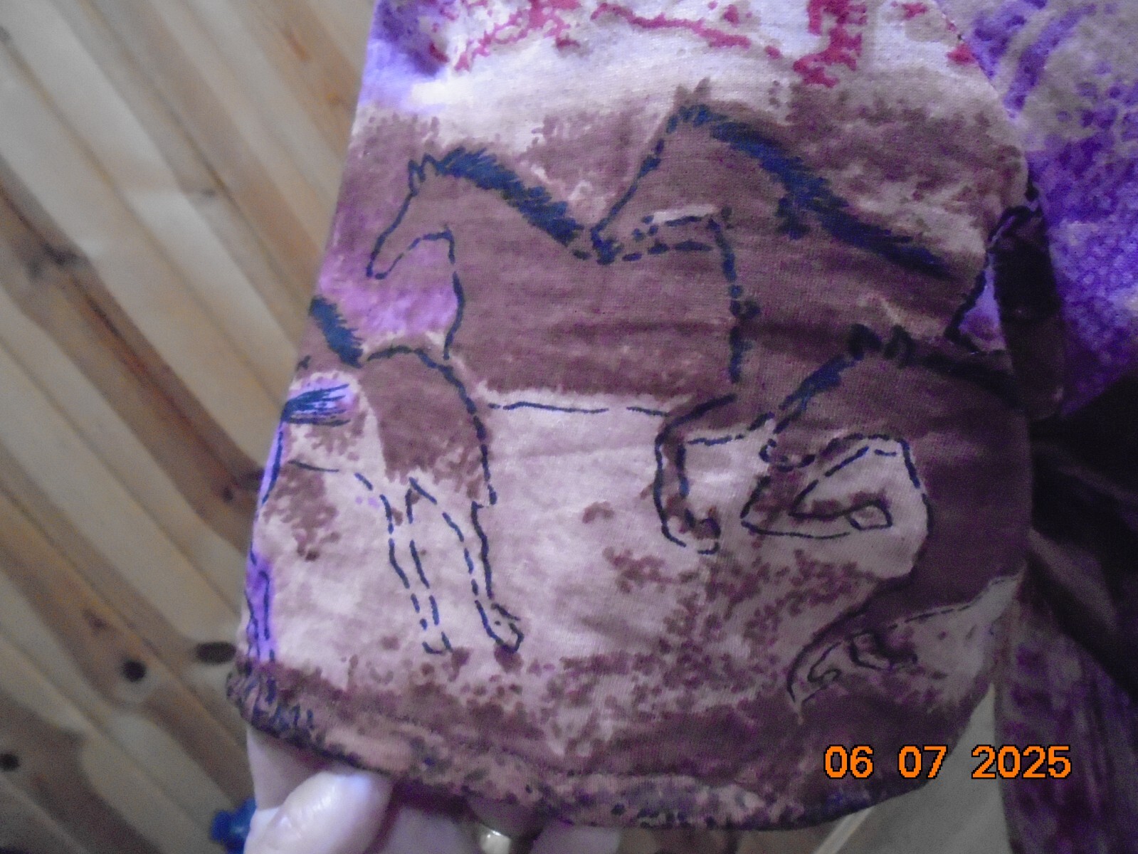ONLY NECESSITES vintage dress with RUNNING HORSE detail 100% cotton size L LK NU